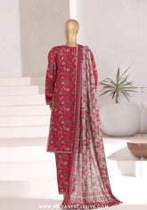 Sadabahar Stitched Khaddar Fall Embroidered Collection - 2025 (MAROON FLORAL)